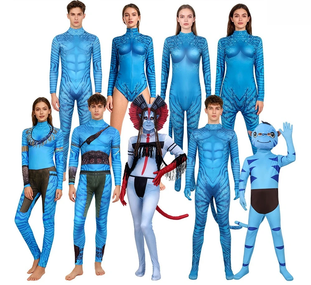 Cosplay Animal Movies Print Costume Bodysuit Suit Long Sleeve Jumpsuit Halloween Party Funny Parent Child Purim Holiday Clothes