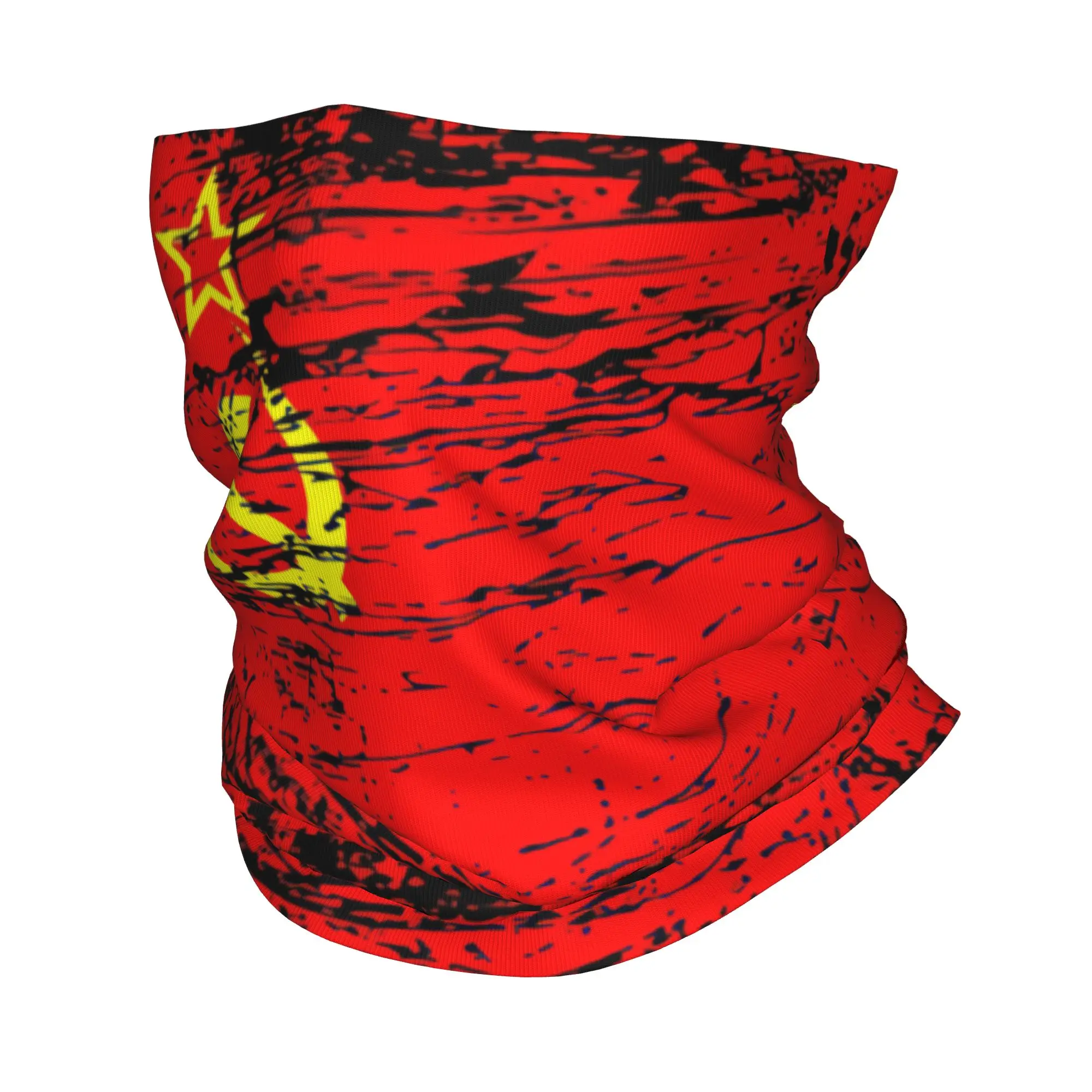 Russian Flag Soviet Union USSR Russia Flag Bandana Neck Warmer Women Men Winter Hiking Ski Scarf Gaiter CCCP Face Cover
