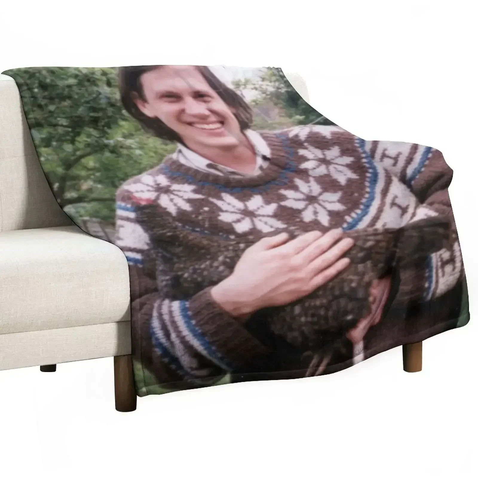 

Jeff Mangum and a chicken Throw Blanket Cute Plaid Bed Picnic Winter beds Blankets