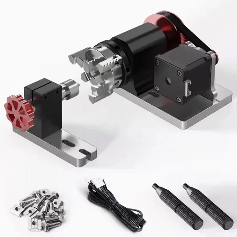 4th Axis Rotary Axis Module For TTC450 Laser Milling Machine 3-Jaw Chuck Structure Rotary Axis Clamp Diameter 4-60mm