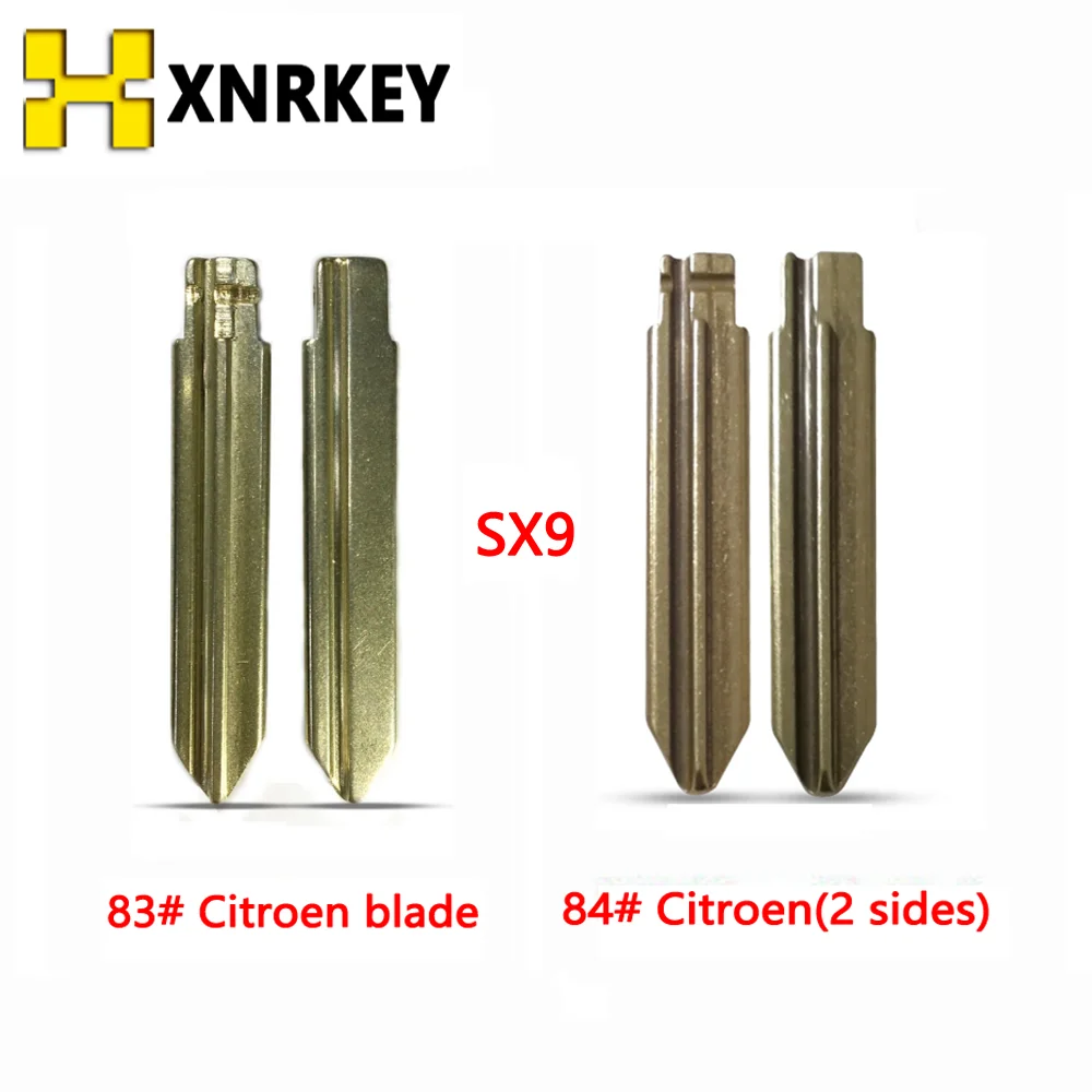 XNRKEY Flip Metal Blank Uncut fit Citroen #83 #84 SX9 Key Blade Car Remote Key Blade for keydiy KD VVDI Xhorse JMD Remote