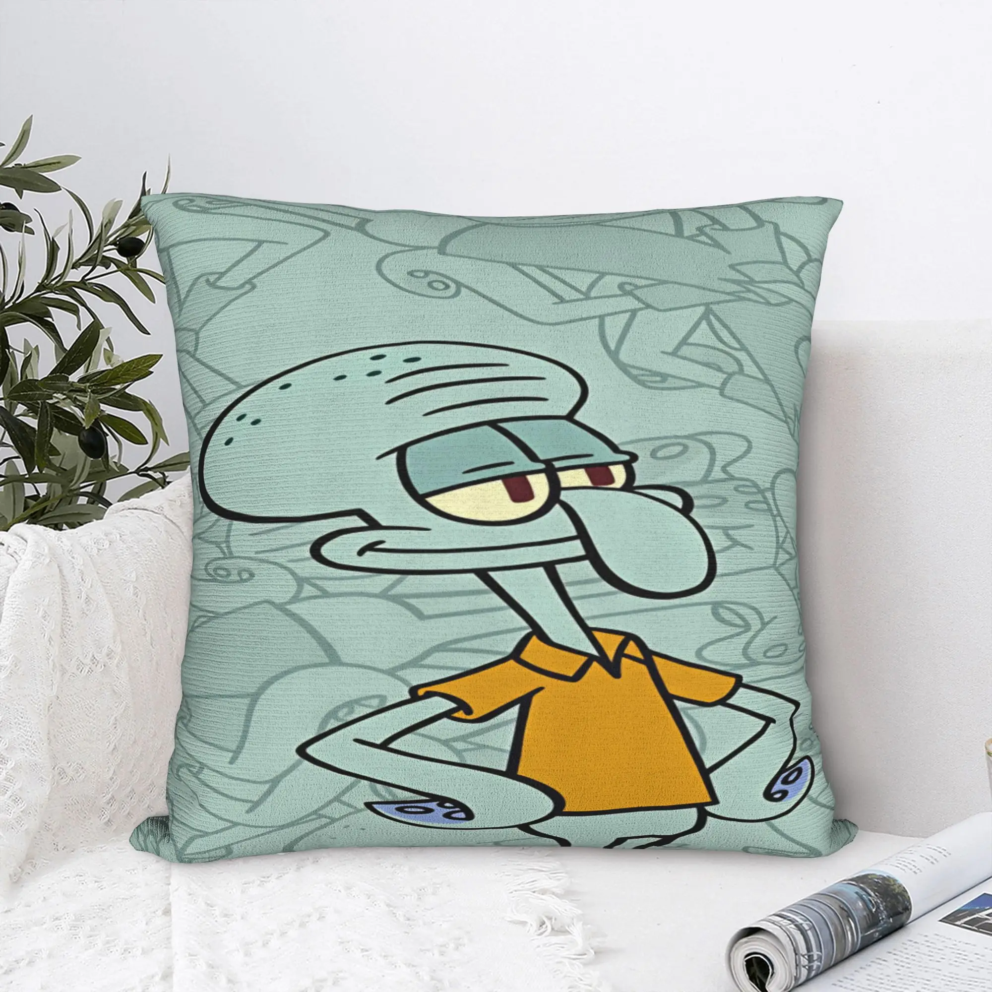 Pillow Cover SpongeBobs Plankton   Novelty Pillow Case For Chair Sofa Home Decor Pillowcases