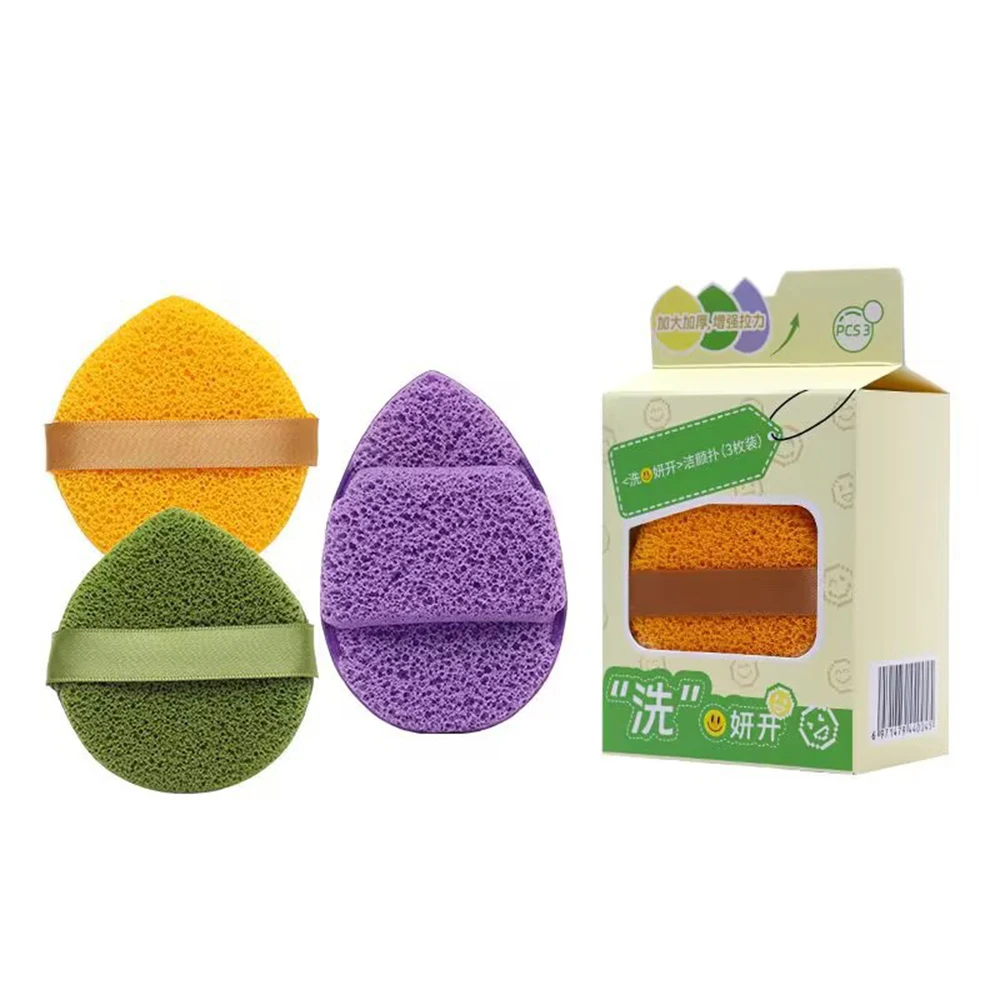 Limpador de poros de limpeza profunda esfoliante lavagem facial esponja esfoliante puff hidratante ferramenta de remoção de cravo para maquiagem