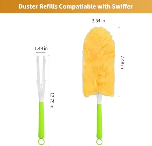

50-Pack Swiffer Duster Refills + 2 Handles – Heavy Duty Multi-Surface Cleaning for Furniture, Cars, Blinds