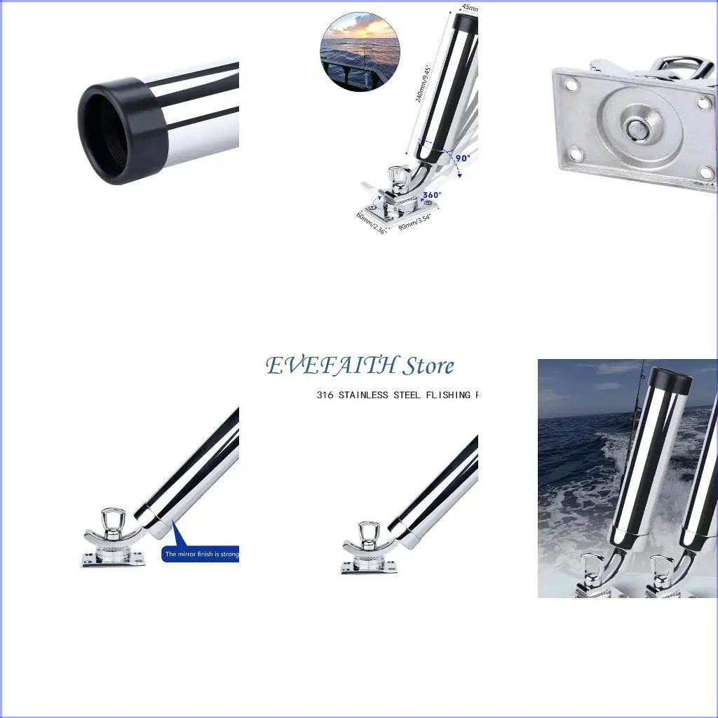 

124B Морская пехотинка 316 из нержавеющей стали 360 градусов держатель рыбацкого стержня