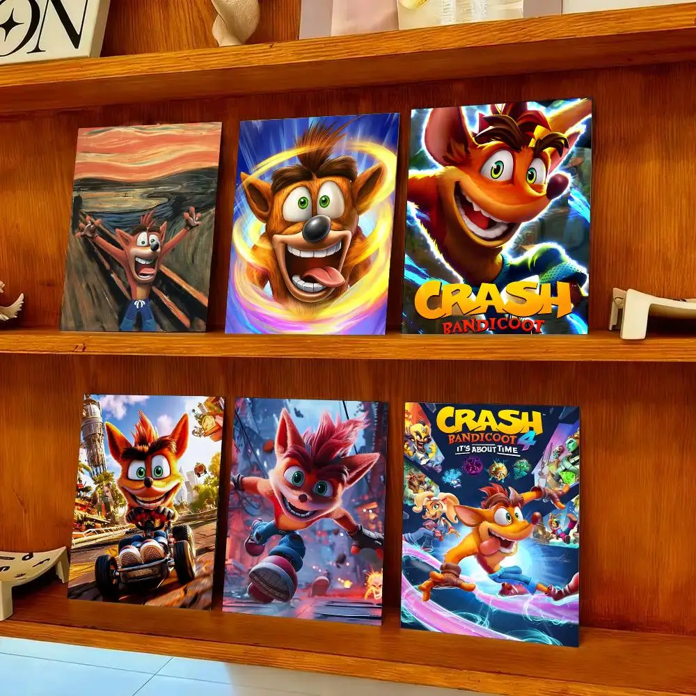 C-Crash Bandicoot Poster HD Self-adhesive Waterproof Paper Sticker Suitable For Living Rooms Bedrooms Home Decor
