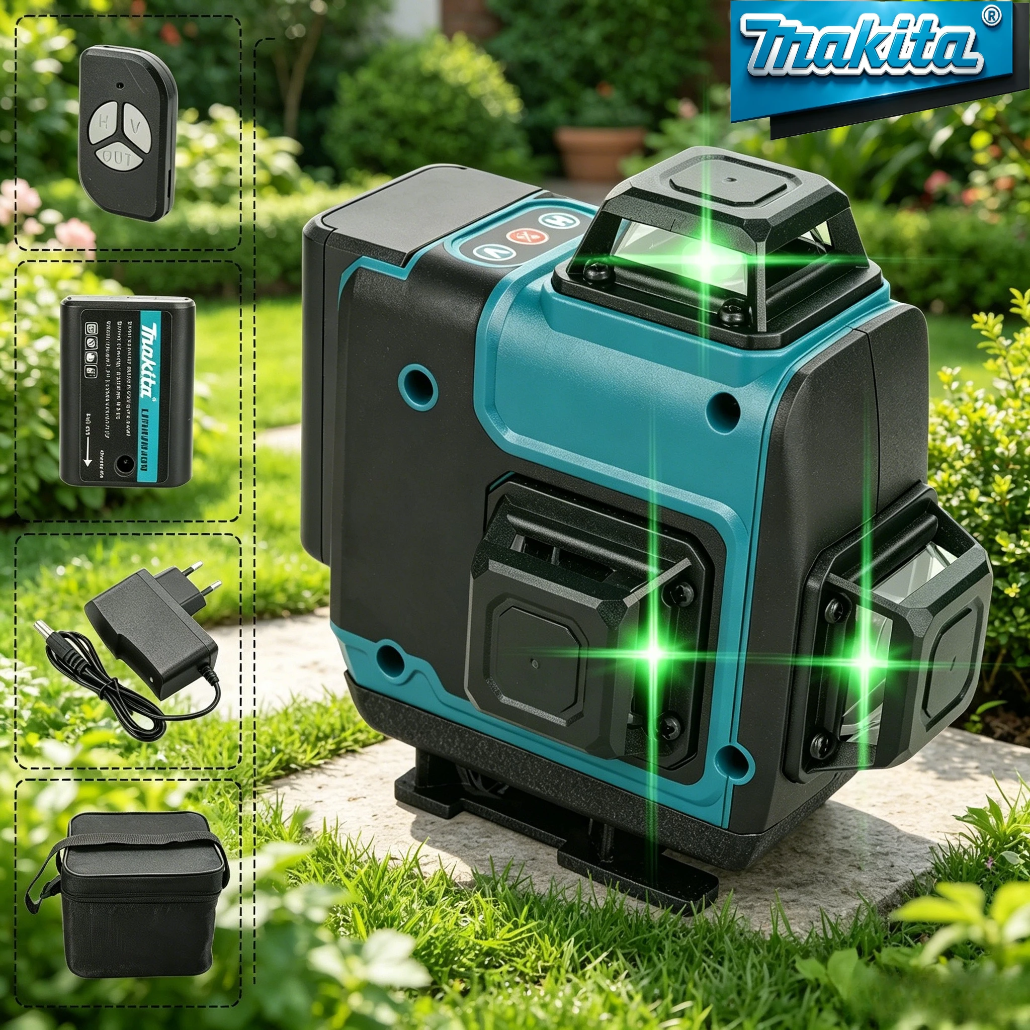 

New 18V 6.0Ah Makita Battery Makita 18V 16 Lines 4D Laser Level 360° Self Leveling Laser for Home Decoration Carpentry Tools