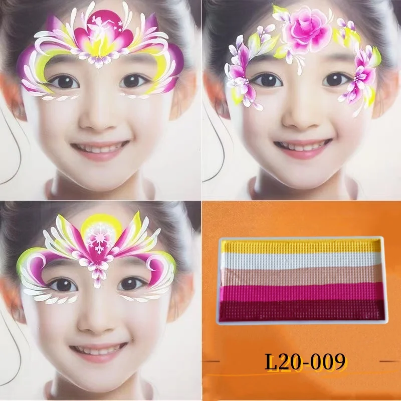 20 g Regenbogen-Split-Kuchen auf Wasserbasis, Gesichtskörperkunst, Neon-UV-Metallic-Gesichtsbemalung für Halloween, Weihnachten, DIY-Make-up für Kinder – Detail 7