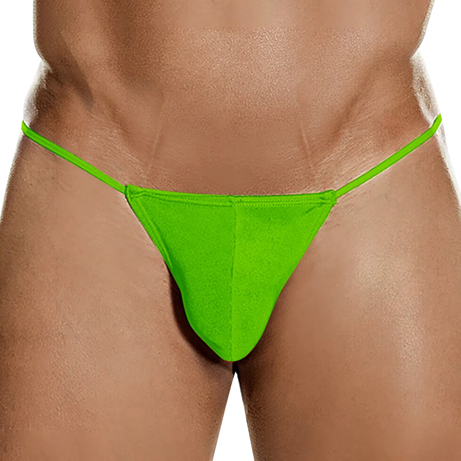 Sexy Low Rise Bugle Pouch G-string and Thongs Men's Jockstrap Simple Solid Color Lingerie Briefs Ultra-Thin Male Underwear