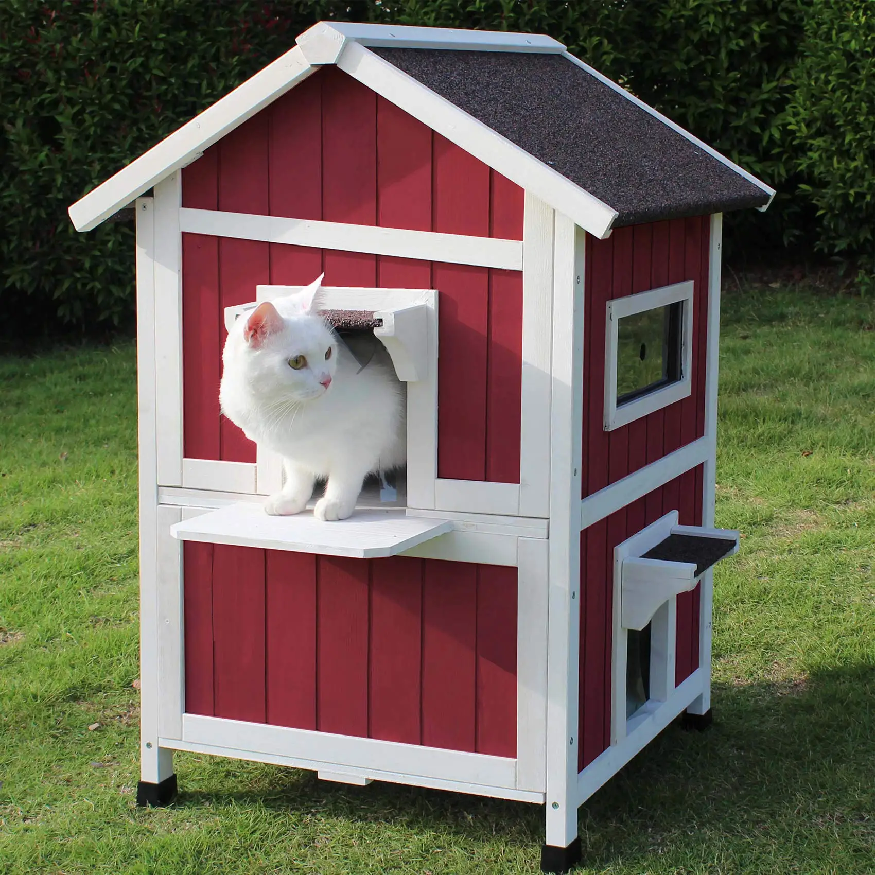 

TIANYI Outdoor Movable Cat House For Sale Large Wooden Cat House Villa Designs