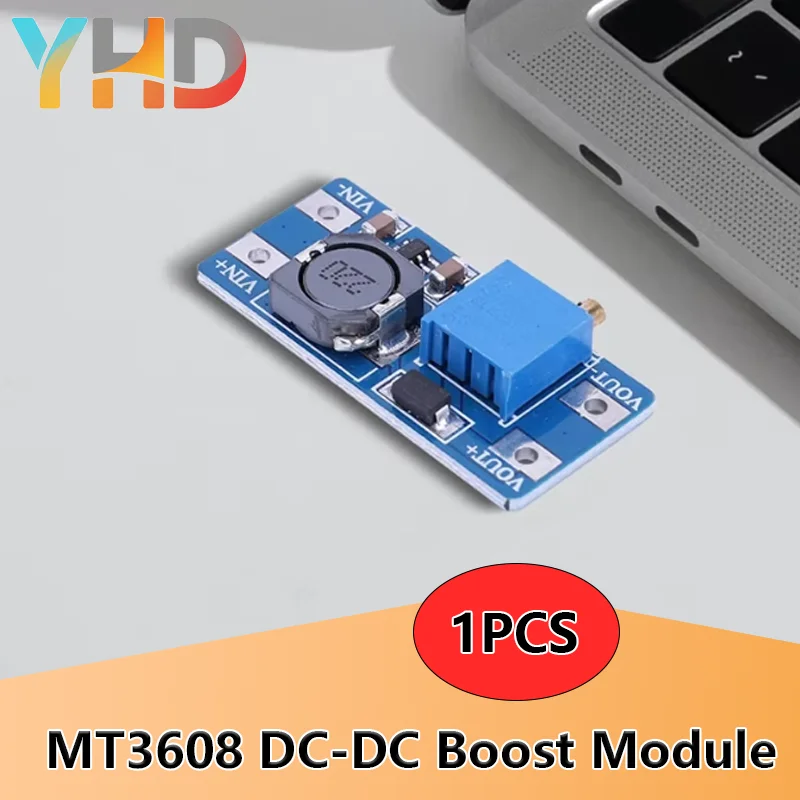 1PCS MT3608 Adjustable Boost Module DC-DC Step Up Converter Module 2A Max 2V-24V To 5V 9V 12V 28V Booster Power Supply Board