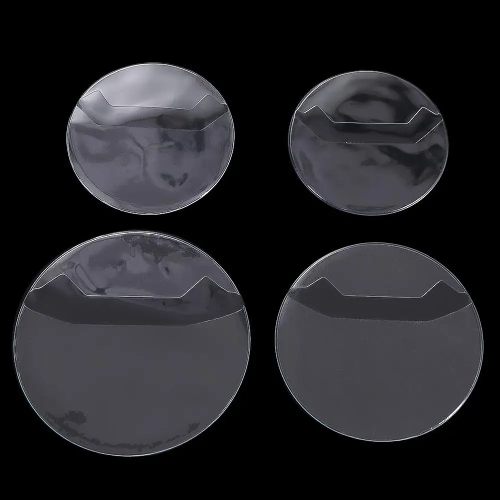 5Pcs Badge Protector Ita Bag Pin Case Transparent Anime Badge Display Sleeve Protective Round Badge Protective Sleeve