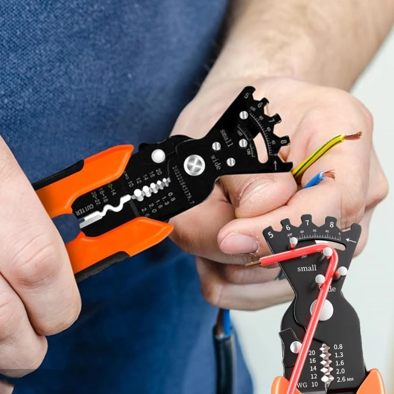 Multifuncional Bending Alicate para Eletricista Wire Stripper Line Cutting Pressionando Ângulo Isolamento Ajustável Ferramentas Manuais