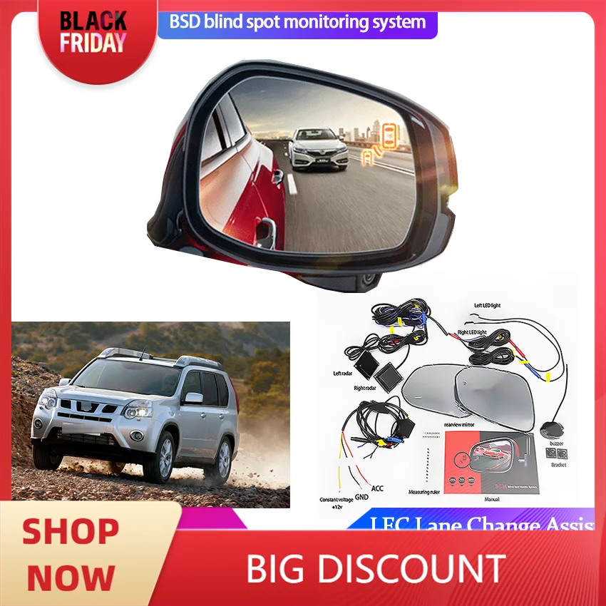 Millimeter Wave Radar Blind Spot for Nissan X-Trail 2008-2012 BSD BSA BSM Microwave Monitor Radar Detectors Safety Change Assist