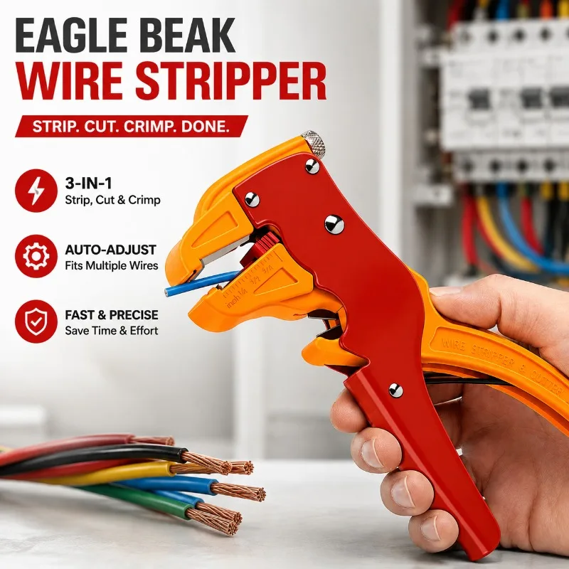 Multi‑functional Duck‑beak Automatic Wire‑stripping‑plier Auto‑peeling Cable‑cutting Pull‑out‑tongs Practical Electrician