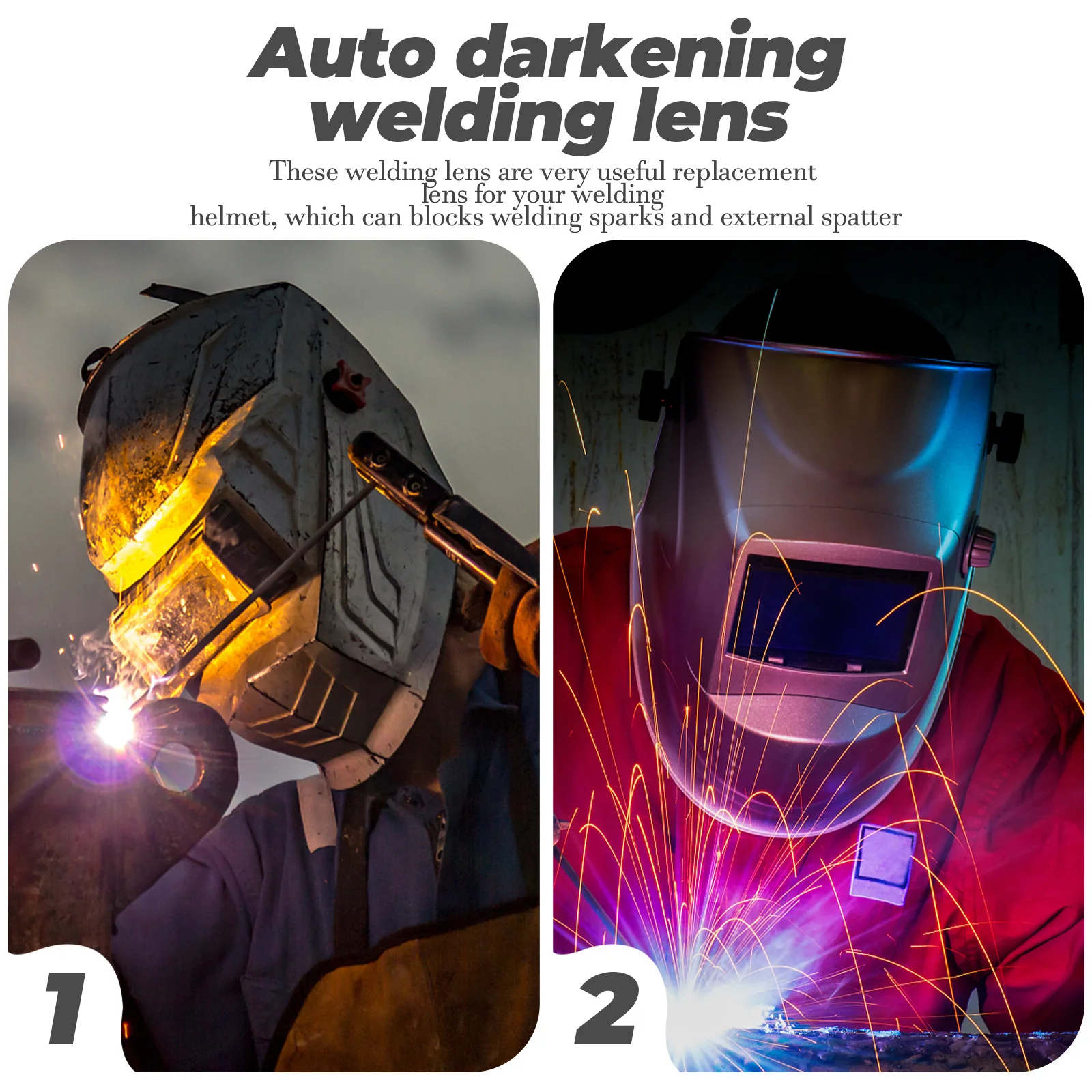 

10Pcs Welding Protective Lens for Replacement Solar Auto Darkening Lens Cover Welding Hood Accessories Essential