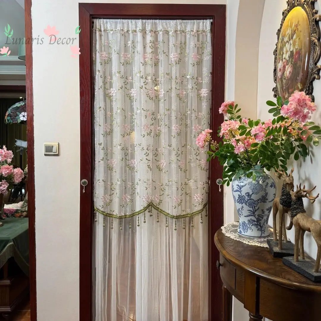 French-style bead sheer curtain to repel mosquitoes and insects