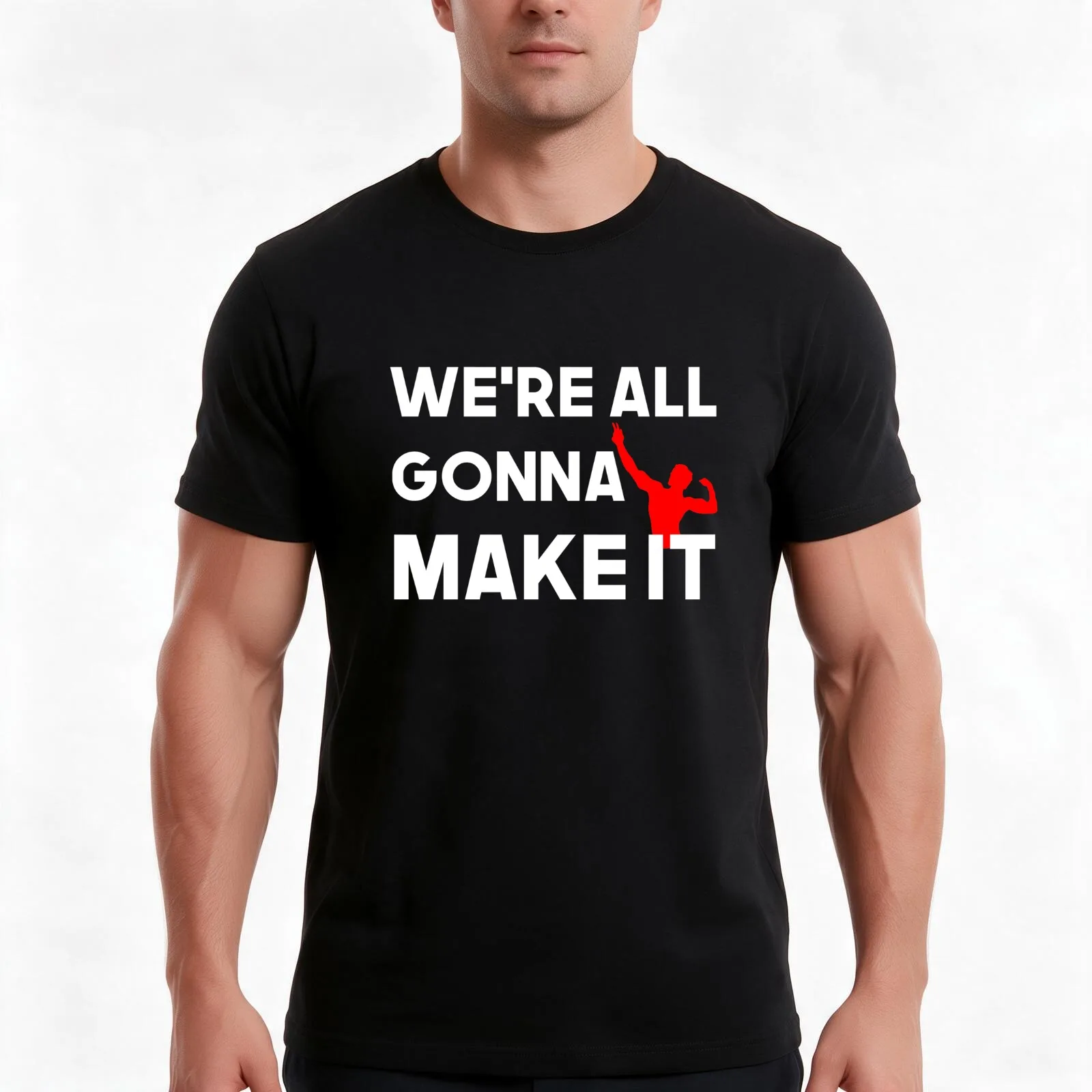 Zyzz Physique We're All Gonna Make It Gym Bodybuilding Motivational Aesthetic Veni Vidi Vici Sickkunt Design T-Shirt