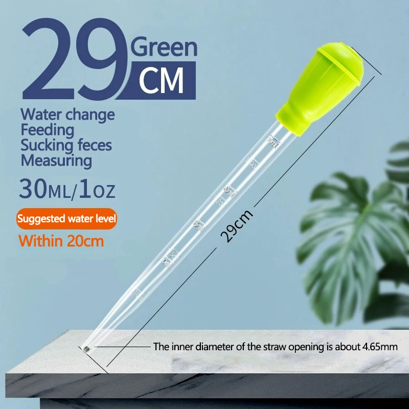 Verlengen Pipetten Cleaner Eenvoudig Schoonmaken Tool voor Aquarium Water Wisselaar Aquarium sifon aquarium stofzuiger 29 cm 45 cm