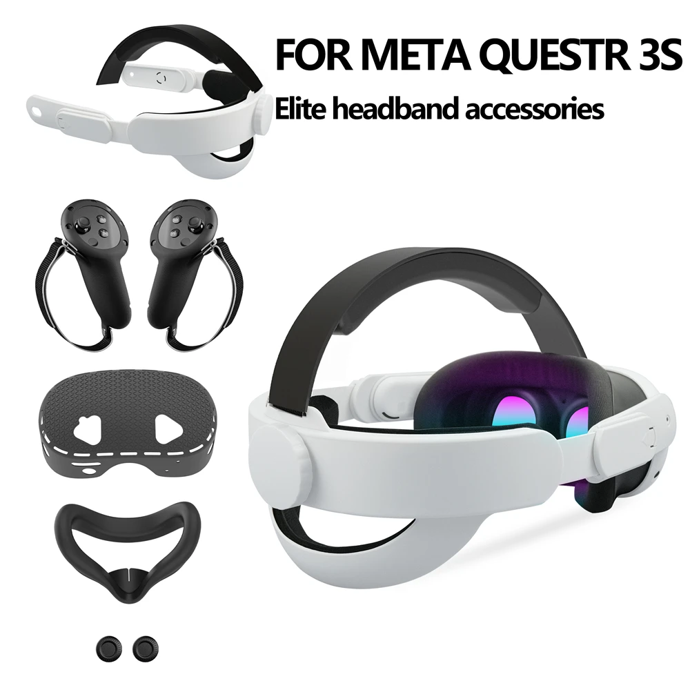 VR accessory set for Meta Quest 3S Mini Ultra Light Replacement Small Head wear Host Protective Cover Light Blocking Mask Upgrad