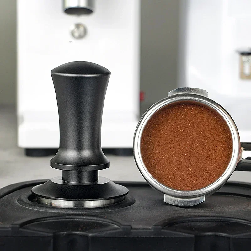 Coffee Tamper 51/53/58mm Adjustable with Scale Espresso Accessories Stainless Steel Flat Ripple Springs Calibrated Tamping