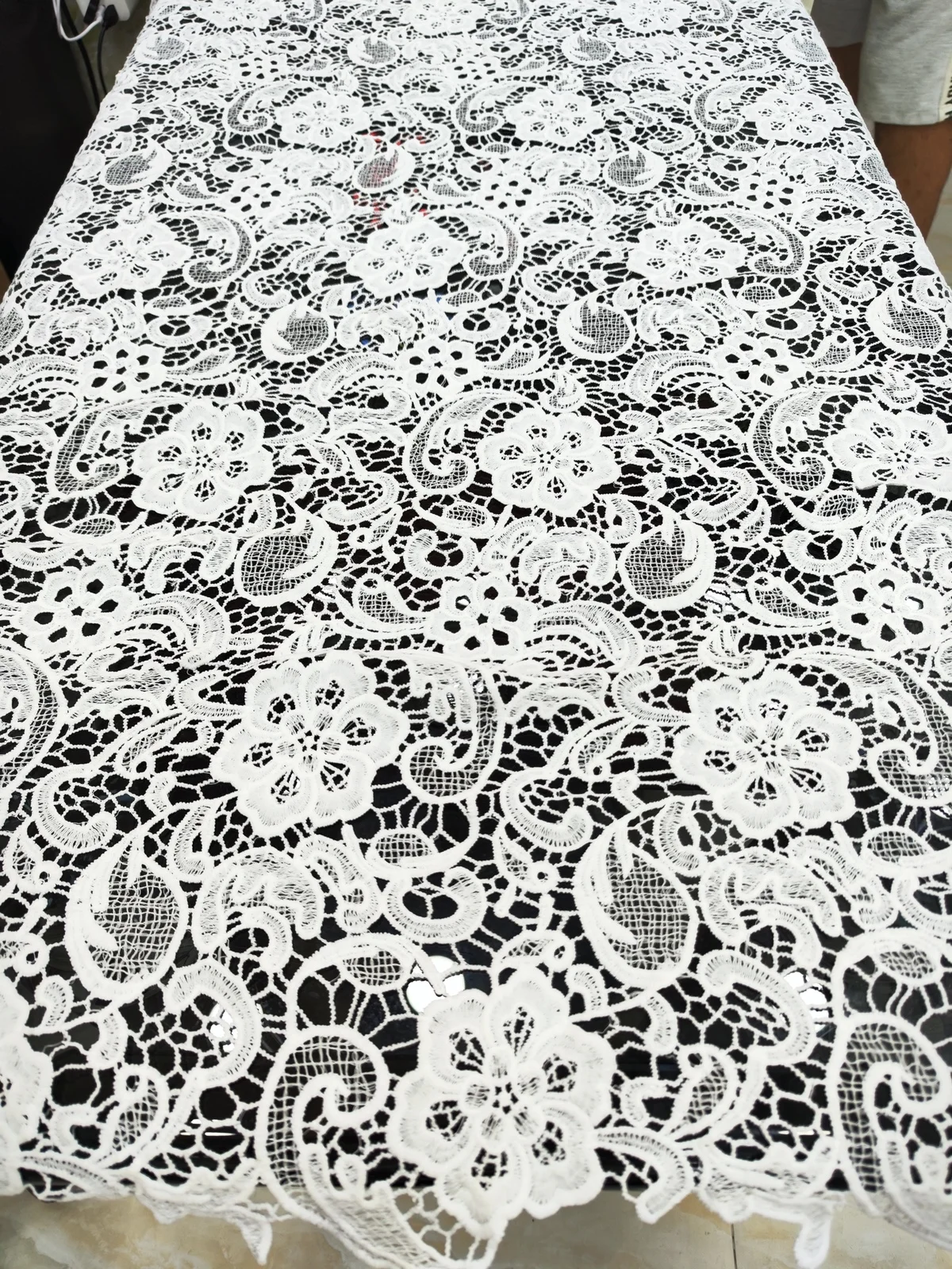 White African Nigerian Water Soluble Cord Lace Fabric 2023 High Quality French Mesh Lace Fabric For Wedding Party Dress KJFT2309