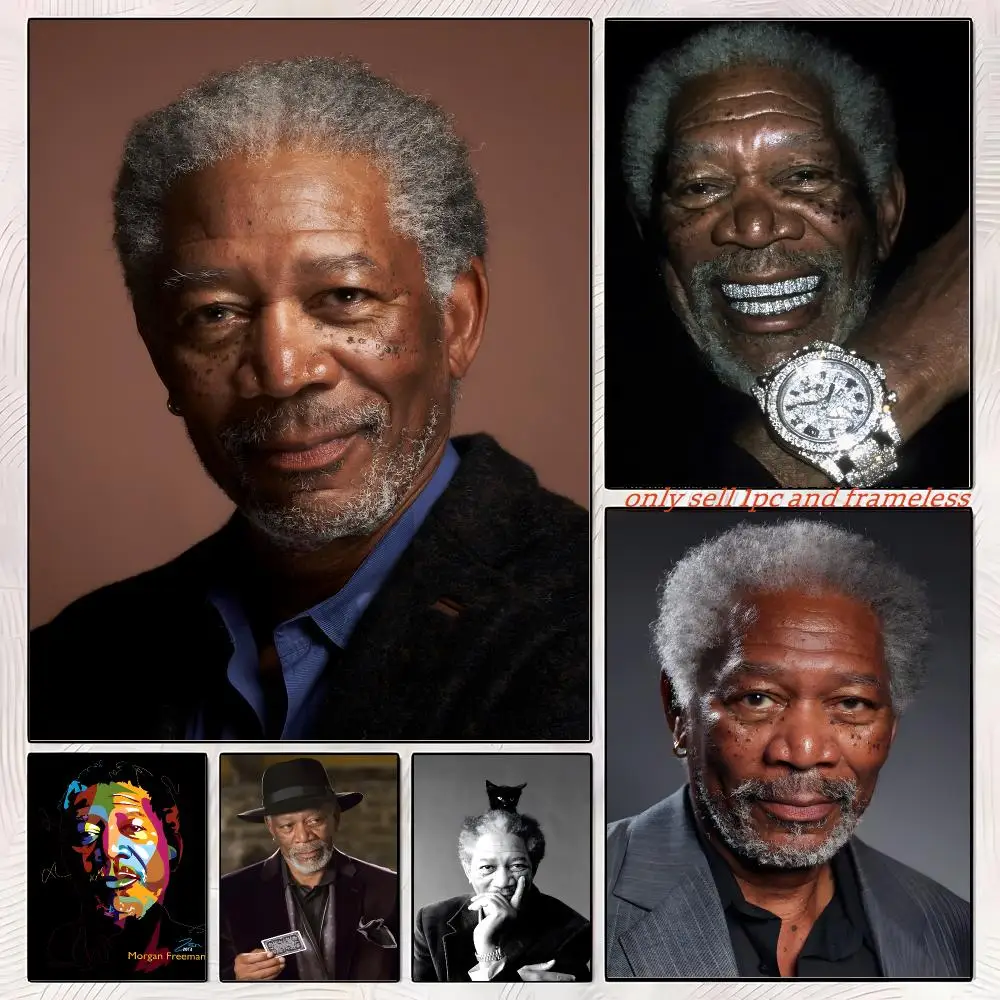Morgan Freeman Actor Poster HD Wall Art interior Hallway Home Decoration Holiday Gifts