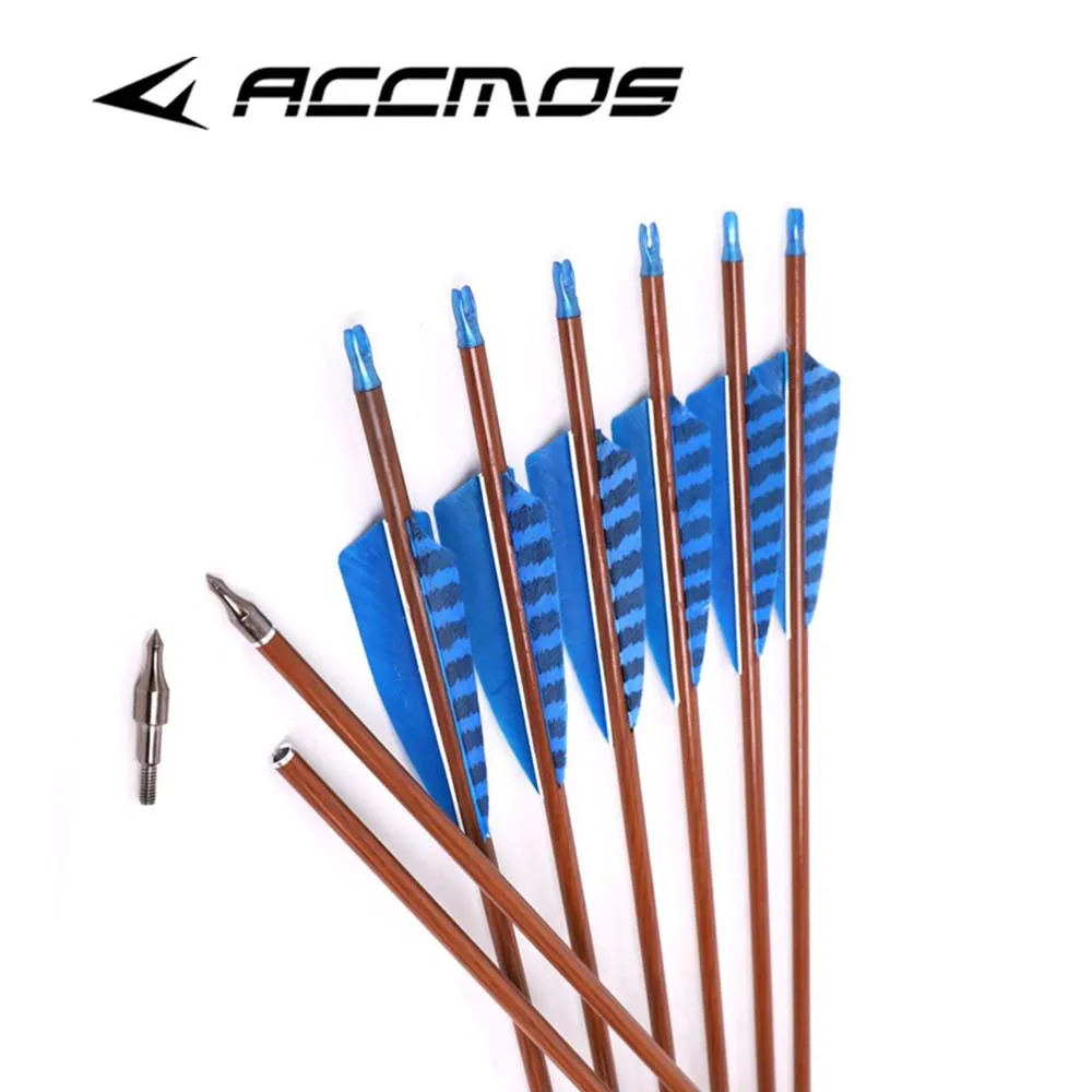 

Wood Skin Pure Carbon Arrow, ID6.2mm, 31 "Spine, 400, 450, 500, 550, 600, 700 Bow, Hunting, Archery, Shooting, 6Pcs, 12Pcs