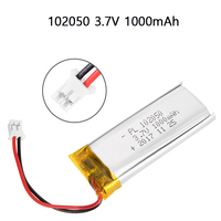 3.7V 102050 Lipo Cells 1000mah Lithium Polymer Rechargeable Battery for MP3 GPS Recording Pen LED Light Beauty Instrument