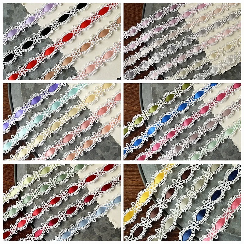 

1.7cm Wide, New High-quality Embroidered Lace Decal Ribbon Accessories DIY Handmade Wedding Dresses Clothing Accessories