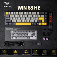 AULA Gaming Mechanical Keyboard WIN60/68 HE Esports Magnetic Switch RGB Gasket Structure Hot Swap Keyboard Gaming Accessories