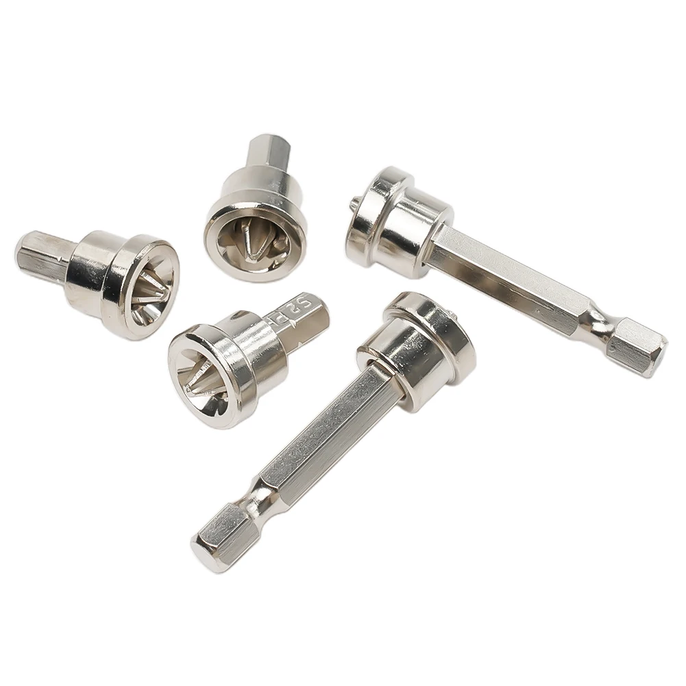 Embouts de tournevis magnétiques pour une installation et un retrait faciles des vis, conception antidérapante pour l'industrie de l'ameublement domestique, 5 pièces