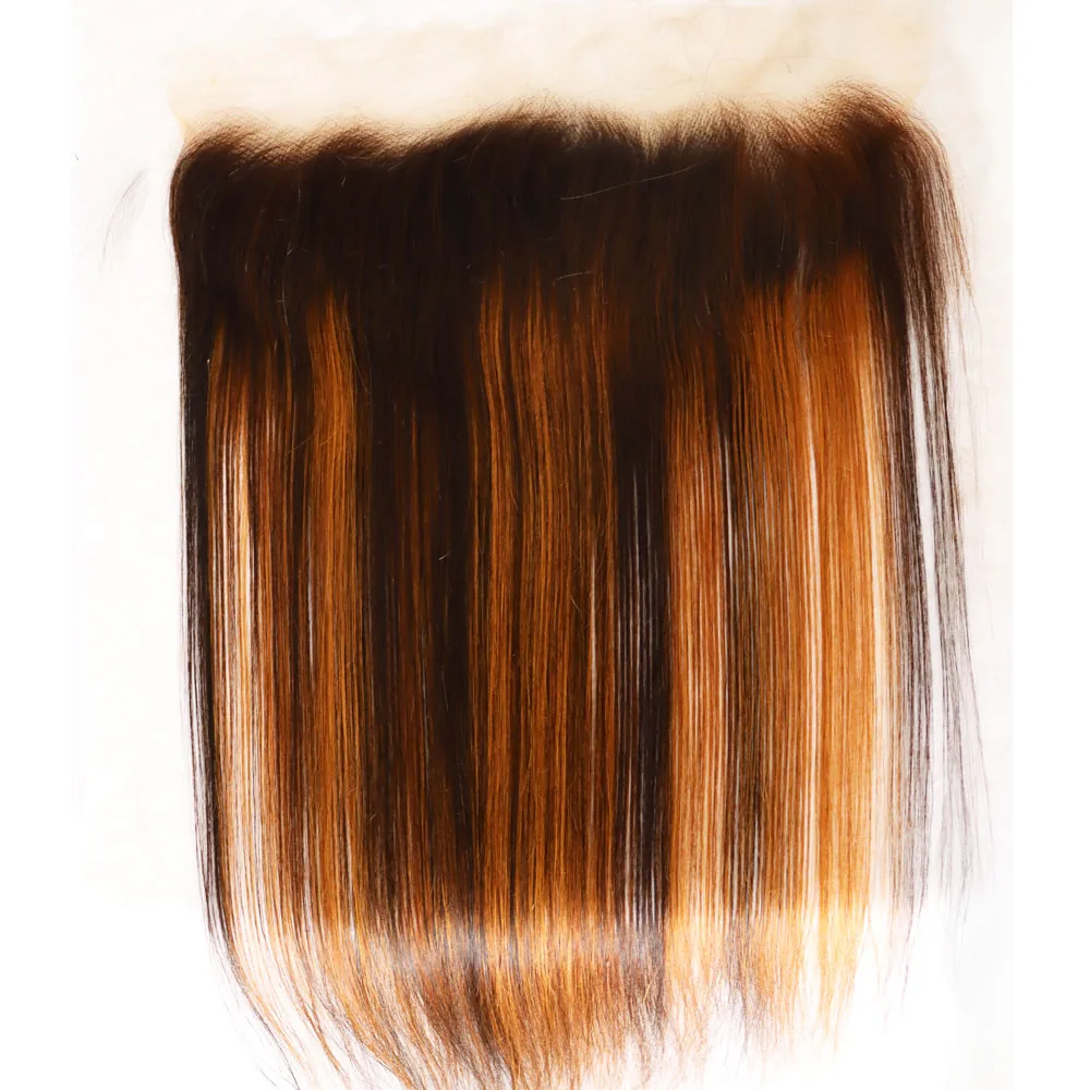 تسليط الضوء على البيانو أومبير بالجملة # 2/30 شعر الإنسان الهندي الشفاف الدانتيل إغلاق أمامي 4x4 5x5 13x4 13x6 انخفاض الشحن