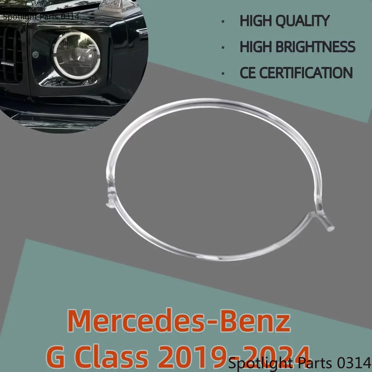 

For Mercedes Benz G-Class SUV G550 G60 G65 G500 2019-2024 DRL Light Guide Tube Headlight Angel Eyes Car Accessories Angel Eye