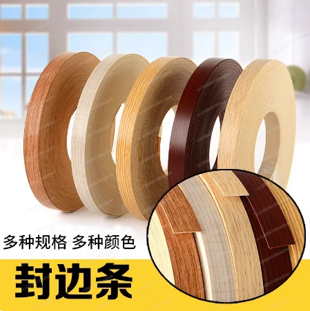 PVC Furniture Edge Banding for Paint-Free Ecological Boards, Non-U-Shaped Wooden Edge Trim for Cabinets Length 45m Width 2.1cm
