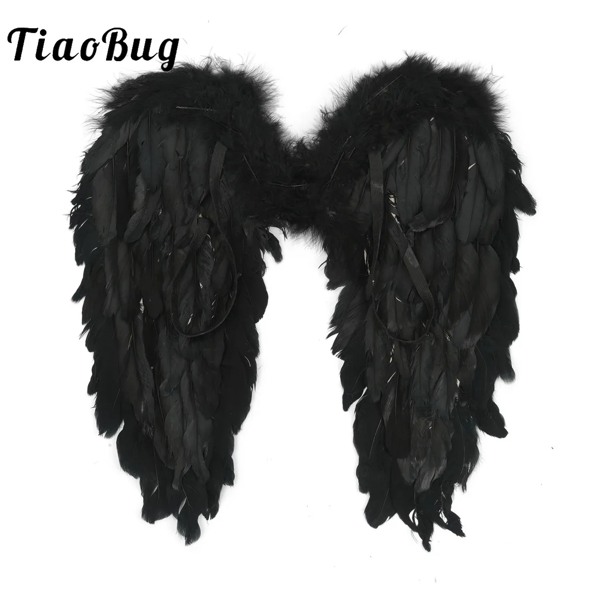 

White Angel Feather Wings Deluxe Fairy Wings Black Devil Wings Masquerade Carnival Party Cosplay Costume Performance Accessories