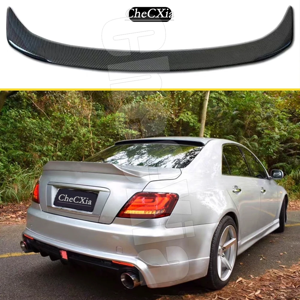 

Suitable For 2006-2009 Toyota REIZ Carbon Fiber Material Rear Spoiler Glossy Black Painted Trunk Lid Spoiler Tail Wing