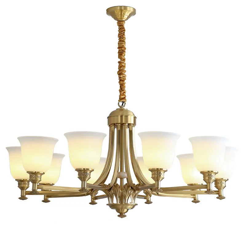 

All copper American retro living room chandelier dining room French
