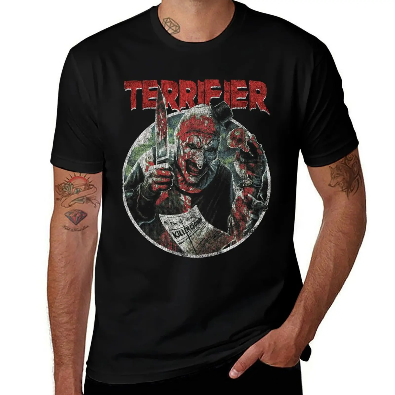 

Футболка Terrifier, летняя одежда, мужские футболки с рисунком большого размера