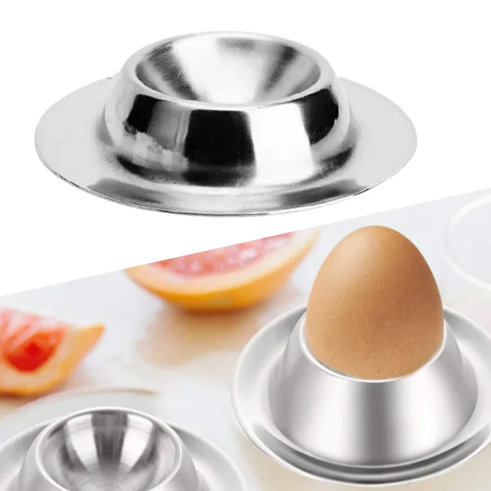 1pc Egg Cup Tray Stainless Steel Soft Boiled Egg Holder Stand Kitchen Tools And Gadgets For Showcase Easter Egg Creations