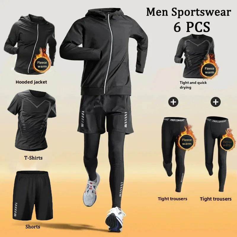 Men's Skiing Tracksuit Warmth Sports Outdoor Climbing Track Running Set for Fitness Gym Fishing Golf Jogging Cycling Clothing