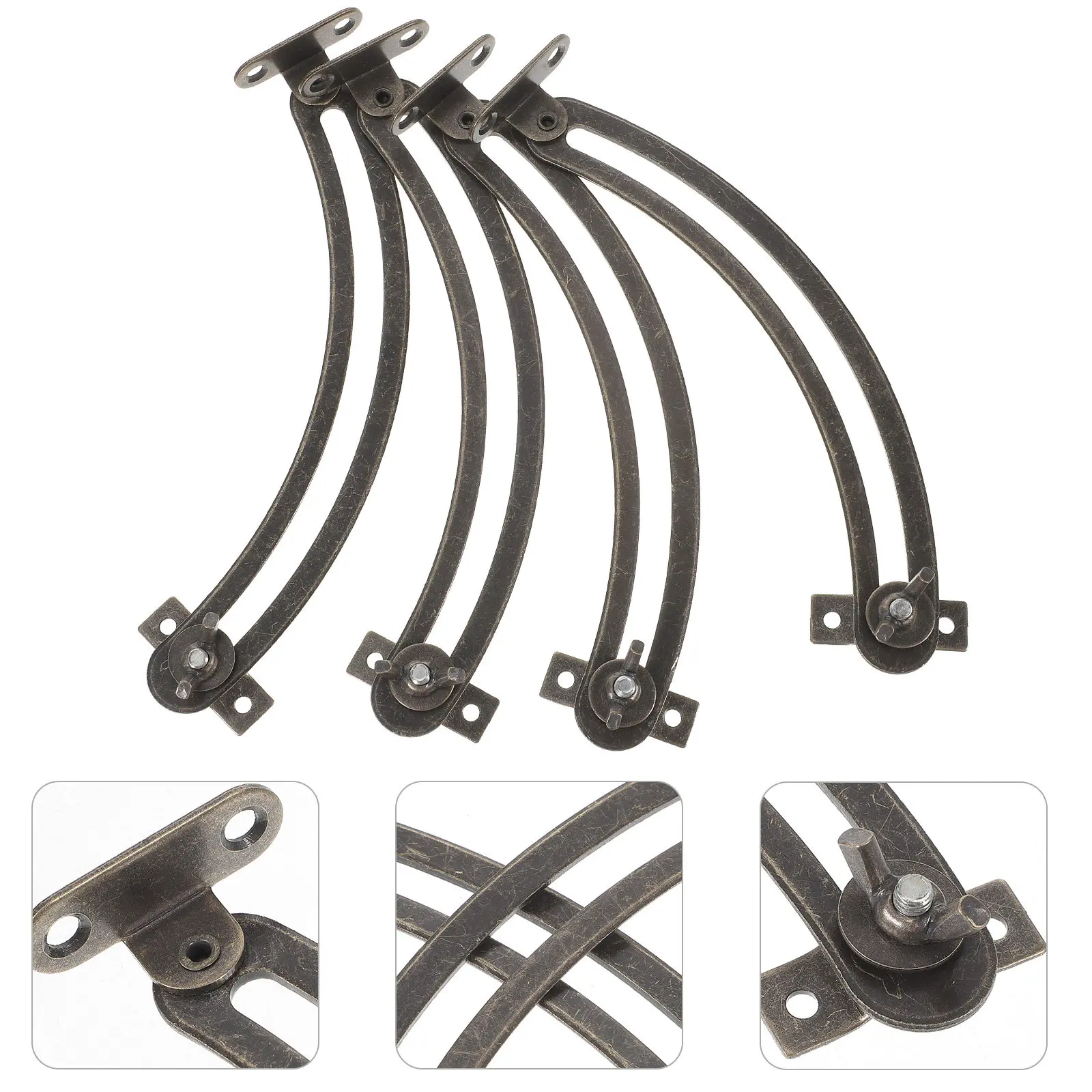 4Pcs Lift and Up Hinge Soft Close Cabinet Hinge for Kitchen Wardrobe Cupboard Door Lid Support Heavy Duty Flap Stay Damper