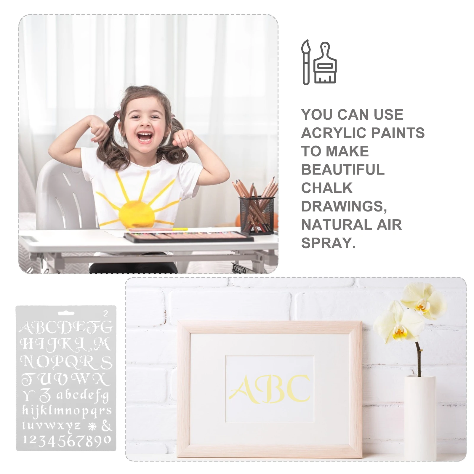

and Painting Template Alphabet Tracing Stencil Letter Reusable Drawing Stencils