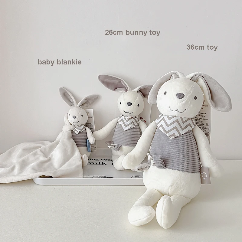 Baby Soothe Appease Toys Cute Stuffed Bunny Blanket Comforter Infant Shower Gift Newborn Toy