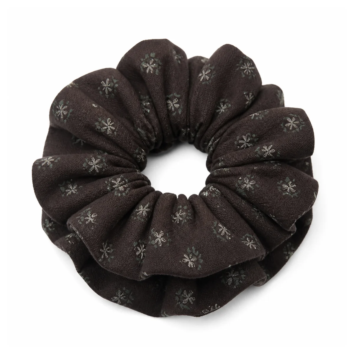 deep-espresso-tiny-botanical-regular-double-layer-hair-scrunchie-for-ponytails-and-buns