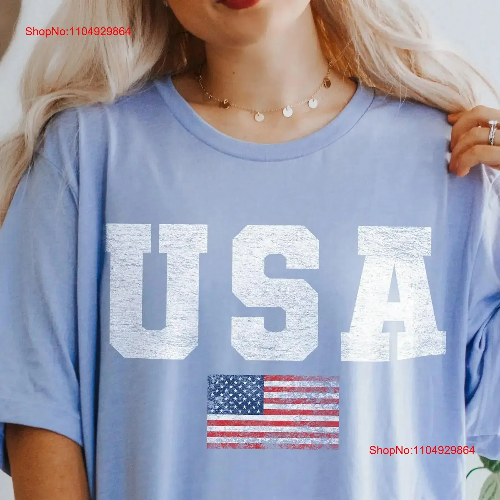 

USA Flag T shirt America 4th of July American Camping PatrioT Patriotic vintage Washed streetwear Breathable homme fashion