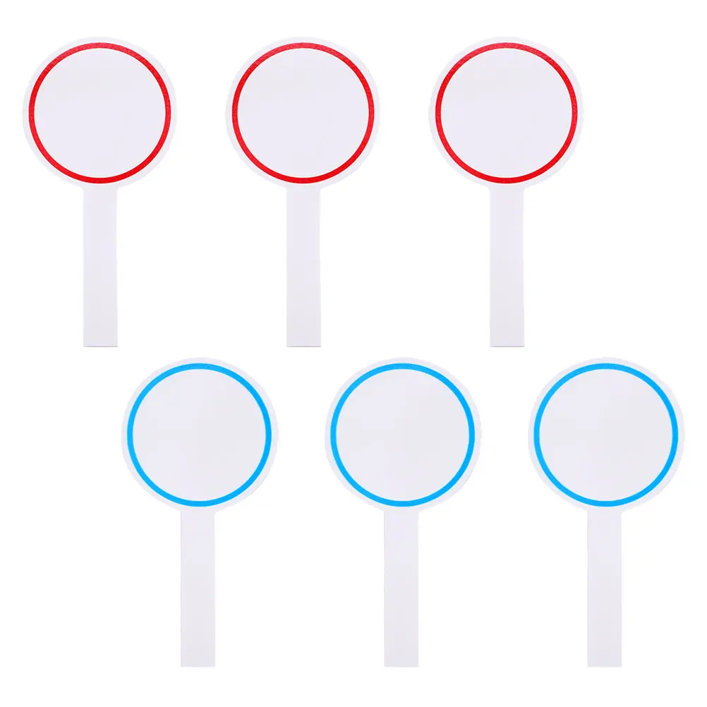 

6pcs Rewritable Scoreboard Mini Whiteboards Dry Erase Foam for Students Office Tournament Voting Paddles Handheld Thick