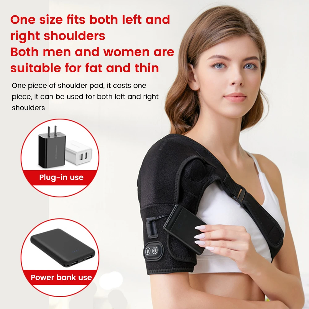 Hot Electric Massager Shawl Heating Pad Adjustable Frozen Arm Shoulder Bursitis Tendinitis Shoulder Heat Therapy Brace Massager image 3