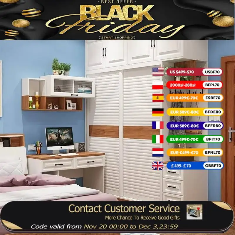 

Luxury Hanging Clothes Wardrobes Sliding Doors Drawers Adult Storage Closet Display Space Saving Armadio Guardaroba Furniture
