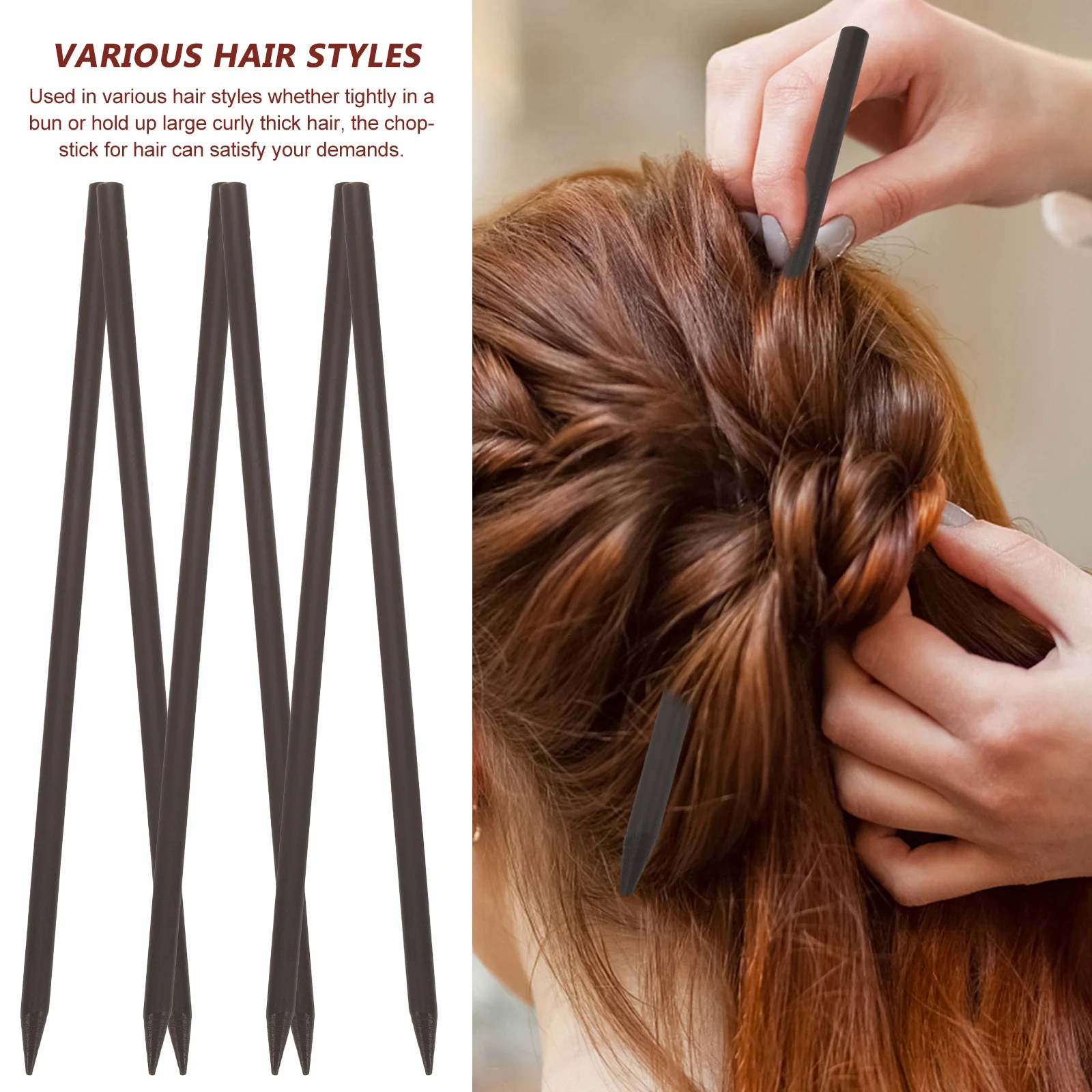 

50 шт. палочки для еды, деревянные прочные минималистичные булочки для волос, аксессуары, винтажная укладка для женщин, заколка для волос для женщин